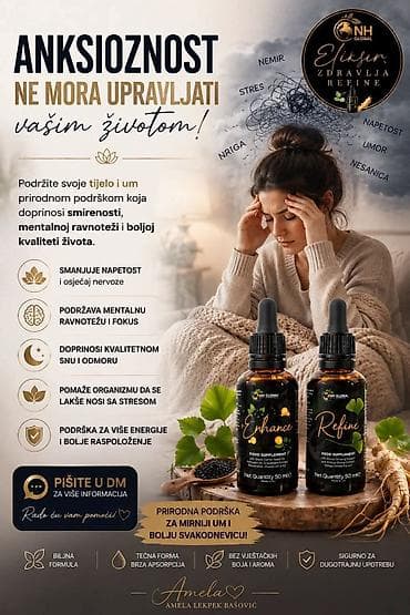 Lične stvari: **Enhance + Refine – tečni dodaci ishrani u kapima** Kombinacija dva — 1