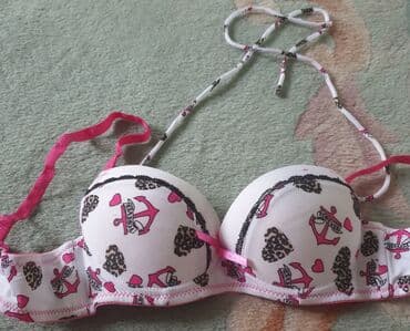 new yorker push up: Brus push up bele boje sa roze detaljima, mornarski fazon, velicina — 2