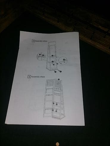 mali lavabo sa ormaricem: Rotirajući ormarić za nakit sa ogledalom Model W6949 - Tip: ogledalo — 9