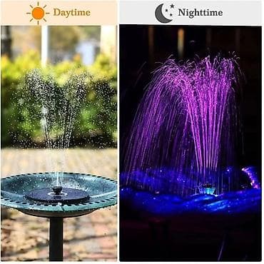 forma ideale daska za peglanje: Solarna fontana 5.5W sa LED osvetljenjem - Samostalna plutajuća — 4