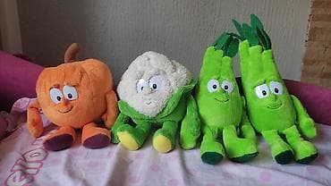 Set plišanih igračaka – likovi povrća (Grocery Gang/Shopkins stil) -