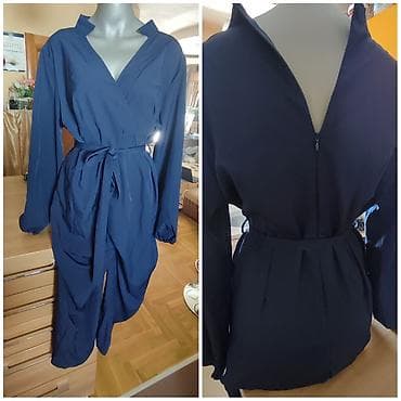 Elegantni ženski kombinezon, tamnoplave boje. - Veličina: XL - — 1