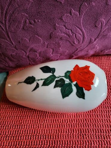 vaza sa cvecem crtez: Vaza nova Creidlitz porcelan Bavaria iz 70ih. Visina. 18cm — 6