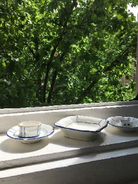 Kućni dekor: Prodajem porcelanski set od 5 elemenata, koji moze sluziti kao posuda — 2