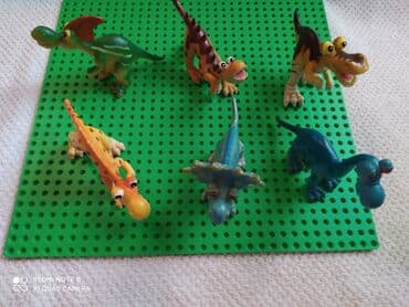 jednorog igracka: Set dinosaurusa,puna meka plastika,6 komada u savršenom stanju — 3