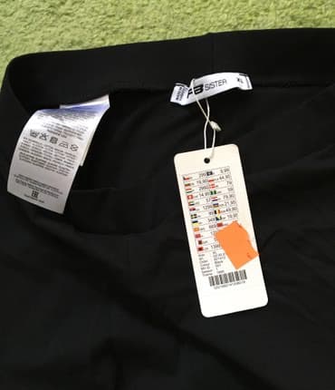 helanke sa prorezom: L (EU 40), XL (EU 42), M (EU 38), color - Black, Single-colored — 3