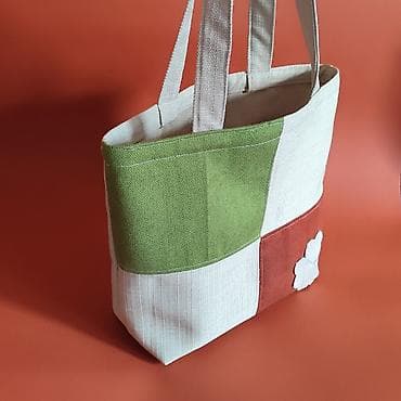 torbe od platna: Torba – ručni rad, patchwork dizajn - Materijal: čvrsto platno/keper — 9