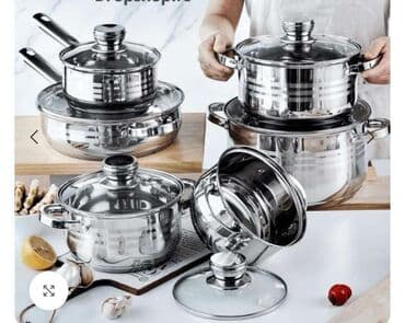 metalac vrbas: Dizajnerski set extra teškog Švajcarskog Excellent Line 18/10 INOX — 2