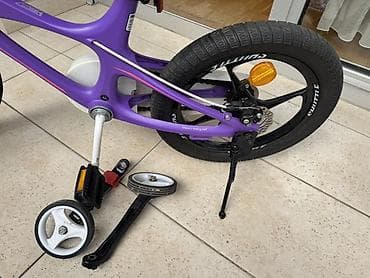 decije bicikle: Dečiji bicikl R-baby, ljubičasto‑roze, sa pomoćnim točkićima Cena u — 3