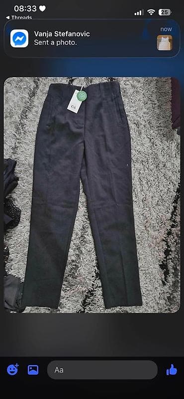 polovna obuca iz inostranstva: Ženske pantalone – dva različita modela. 1. Crne elegantne pantalone — 1
