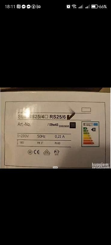 Nameštaj: Wilo Star-RS 25/6 cirkulaciona pumpa za grejanje - Model: Star-RS — 4