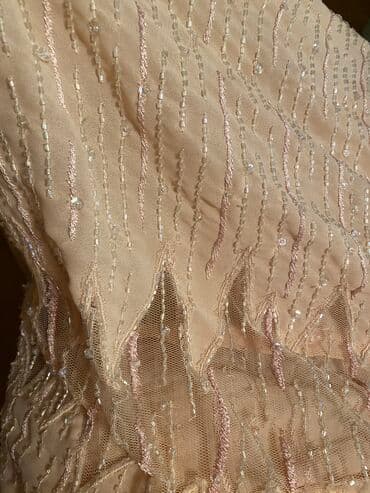 dugacke haljine svecane: M (EU 38), color - Beige, Evening, With the straps — 4