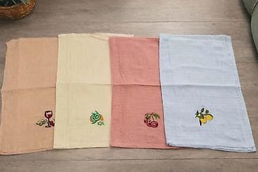 Set kuhinjskih krpa sa vezom – 12 komada - Materijal: mekana