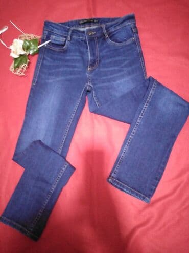 zara helanke sa prorezom: ZARA farmerke br. 38. 98%cotton., 2%elastina. Poluobim struka — 1