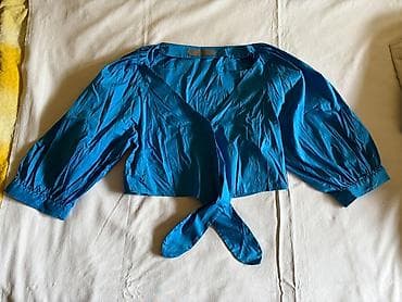 zlatne bluze: HALLHUBER crop bluza na vezivanje, S veličine — 1
