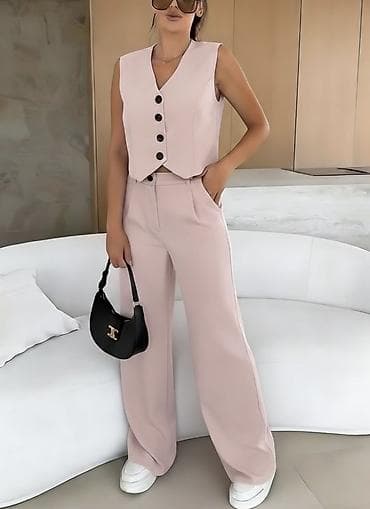 💫Damski komplet prsluk + pantalonе sa širokim nogavicama
✅3300 din