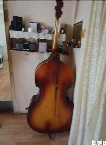 drvena tabla za crtanje: Kontrabas – akustični, četvrtaste siluete sa klasičnim violin finish — 1