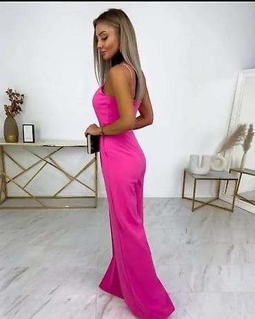 Overalls: Elegantni ženski kombinezon sa dugom suknom-preklopom - Model — 6