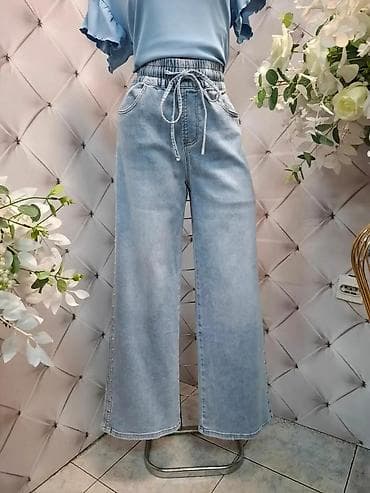 letnji kombinezoni: Ženski komplet – bluza i farmerke širokog kroja majca 1690 din - — 3