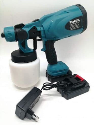 polovni aparati za proveru dizni: Cena 5400 din Makita akumulatorski pištolj za farbanje 800w + dve — 5