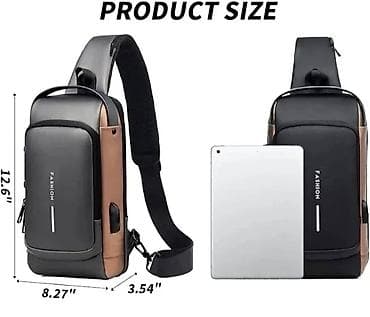 torbe za plazu carpisa: Antifurt torbica preko ramena sa USB punjenjem i šifrom - Kompaktne — 4