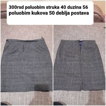 plisirani kompleti: Ženske suknje – više modela i mera 1) Bela suknja, kao teksas - Cena — 10