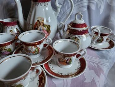 Antikviteti: Servis za kafu,nov,Fena porcelan nemacki 70te. Servis za 6 osoba — 4
