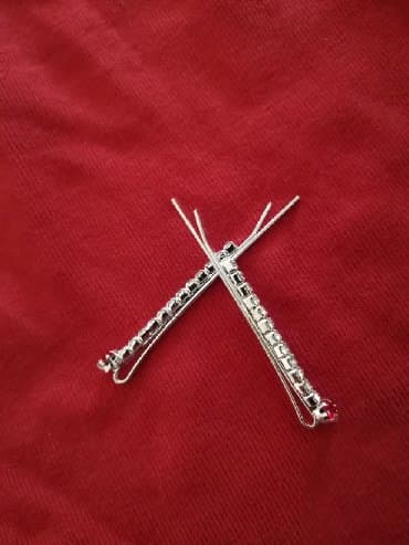 srebrna torbica sa cirkonima: Hairclip, color - Silver — 3