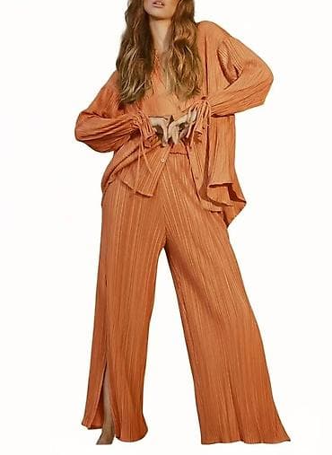 lanene pantalone cena: ♦️Damski plisirani komplet – košulja i pantalone
✅2999 din — 2