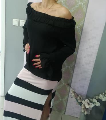 S (EU 36), Poliester, bоја - Crna