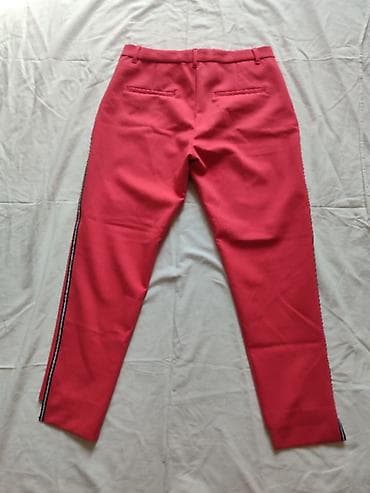 Ženske pantalone – koralno crvene - Kroj: slim/tapered nogavice sa