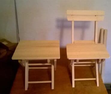 mammut sto i stolice: Stoličice za decu i za odrasle Dimenzije stolica: sedište 5cm, visina — 1