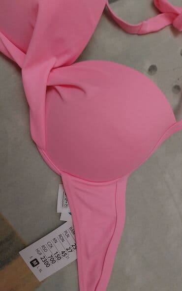 jednodelni push up kupaci: M (EU 38), Polyester, Single-colored, color - Pink — 2