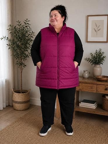 ves 11109: Ženske plus size jakne i prsluci – lagani, topli i praktični - Kratka — 5