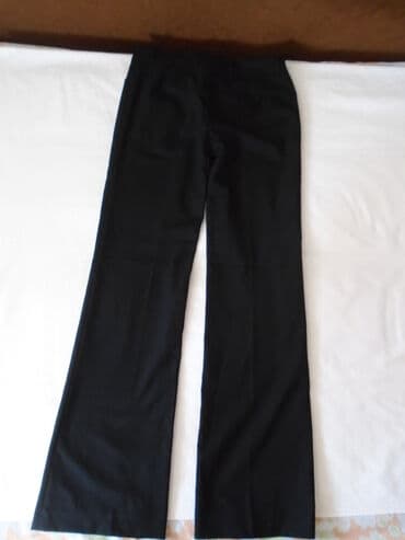 pantalone push up: H&M crne poslovne pantalone, intenzivno crne, elegantne, klasične — 4