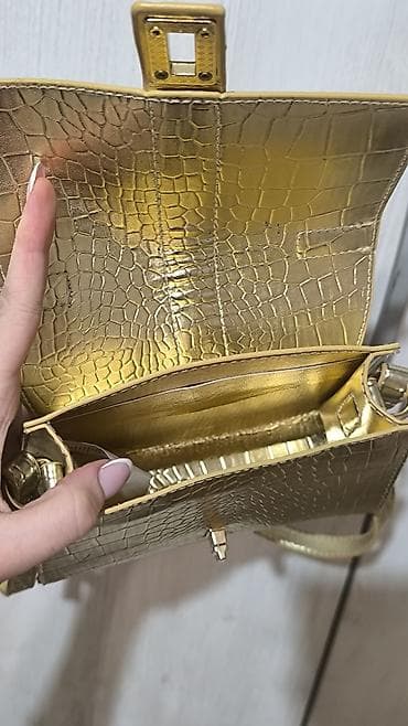 torba monster high: Zlatna koton crossbody torbica sa krokodil reljefnim uzorkom - — 6
