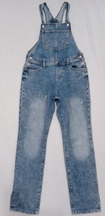 heklane haljinice za djevojčice: Jeans with suspenders, 152-158 — 6