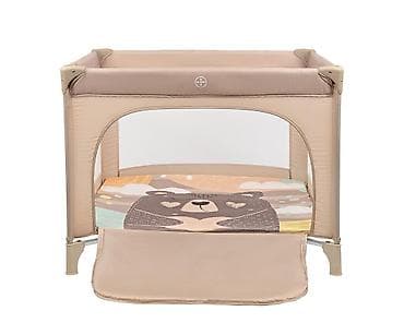 niski kreveti za decu: KIKKA BOO Prenosiva ogradica sa zipom ENJOY Bear – beige (Šifra: KKB5) — 2