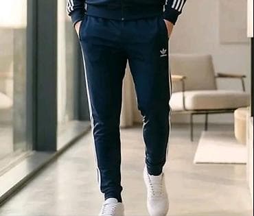 springfild muski dzemperi: Trenerka Adidas, bоја - Tamnoplava — 1