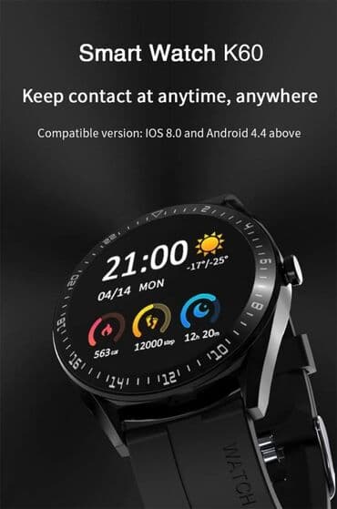 kineska kolica za pijacu: 3800din Pametan sat/SmartWatch K60 Potpuno novo u fabričkoj kutiji — 1