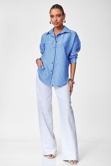 Rolke: 💫Ženska košulja na pruge – svetloplava i bela
✅2300 din — 2