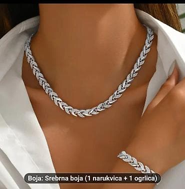 Set nakita – ogrlica i narukvica u srebrnoj boji - Dizajn
