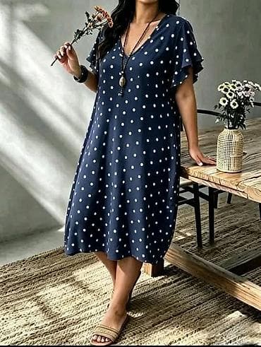 o bag torbe: Haljina na tufne, model 30018 - Kroj: midi dužina, A-linija, lagano — 2