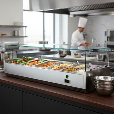 sporet elektricni polovan: Rashladna vitrina (salatara) – xx mm × GN/ 🥗 Profesionalna rashladna — 1