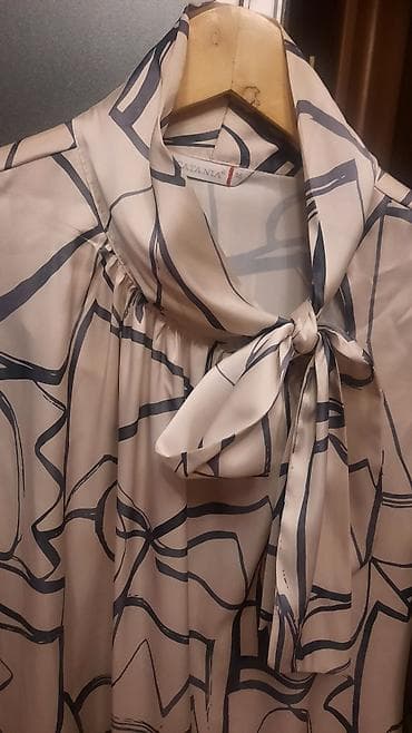 pull and bear obuca: Ženska košulja sa mašnom na kragni. Nova nenošena. Elegantno-ležerna — 4