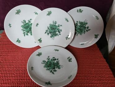 set za hranjenje od bambusa: Tacne za poslastice 1959 do 1977god. Thomas porcelan Nemacka — 2