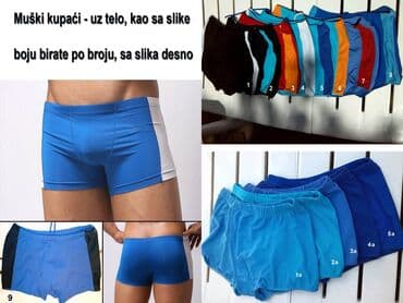 crno beli tech fleece: Muške kupaće gaće više boja, moderan, extra muški kupaći, uzane sa — 3