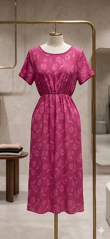 torbice za svaki dan: Haljina sa cvetnim žakard motivom, midi dužine. M L XL 2XL 3XL 🛒 — 5