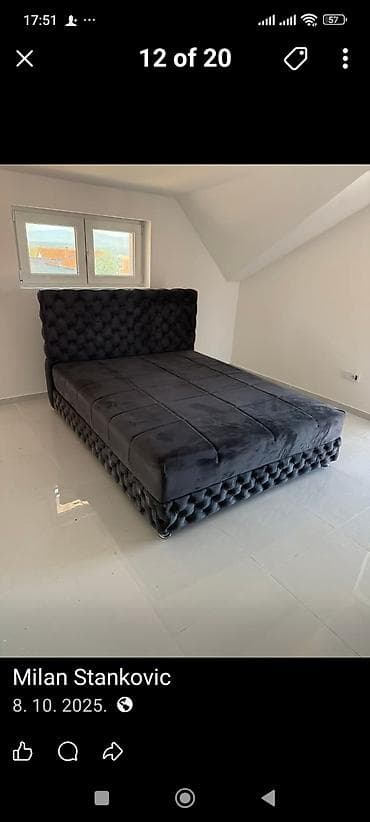 sedišta za stolice: Tapacirani SPRING box francuski krevet sa uzglavljem – model sa — 8