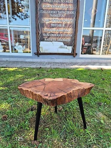 ikea deciji radni stolovi: Klub sto napravljen od unikatnog panja Dimenzije: 54x40 H 36 Debljina — 1